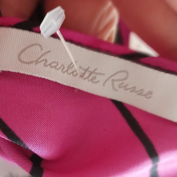 Pink and Black Silky Blouse Blousy Top Size Small  NEW NWT - Picture 7 of 8